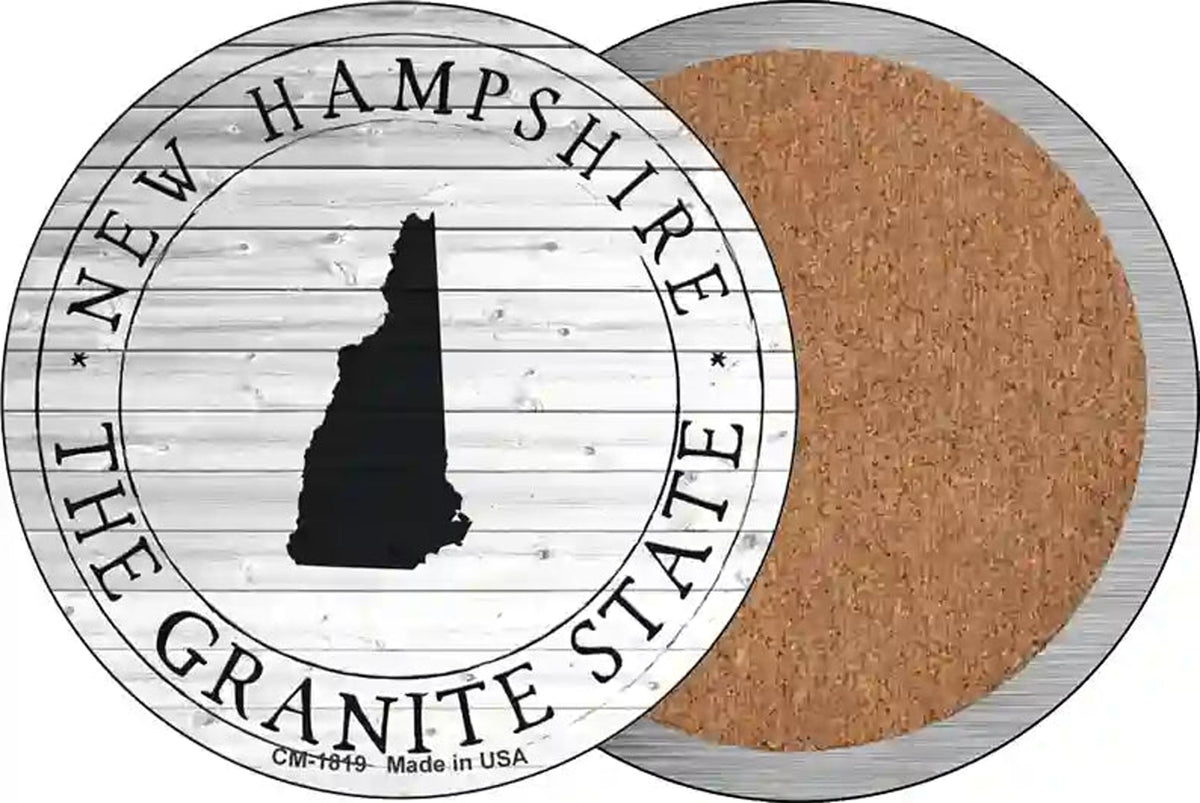 New Hampshire Granite State Novelty Circle Coaster Set of 4