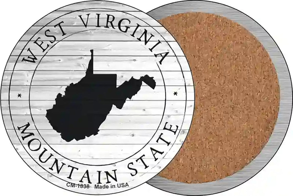 West Virginia Mountain State Wholeslae Novelty Circle Coaster Set of 4