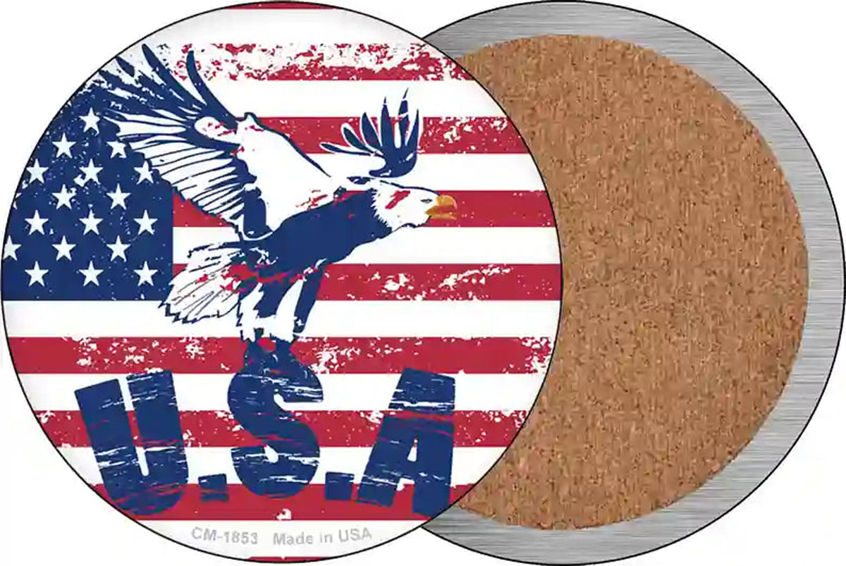 USA Eagle Novelty Circle Coaster Set of 4