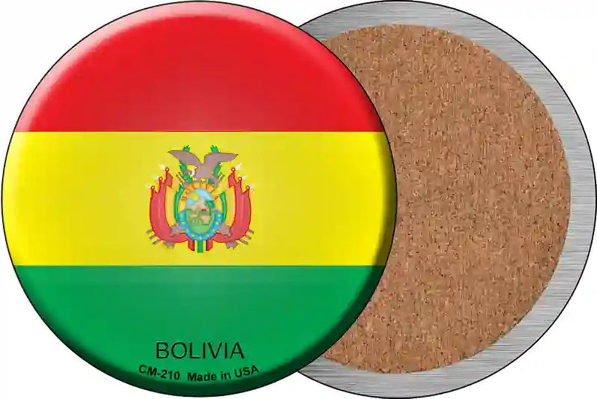 Bolivia Country Novelty Circle Coaster Set of 4