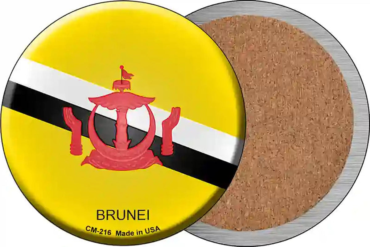 Brunei Country Novelty Circle Coaster Set of 4