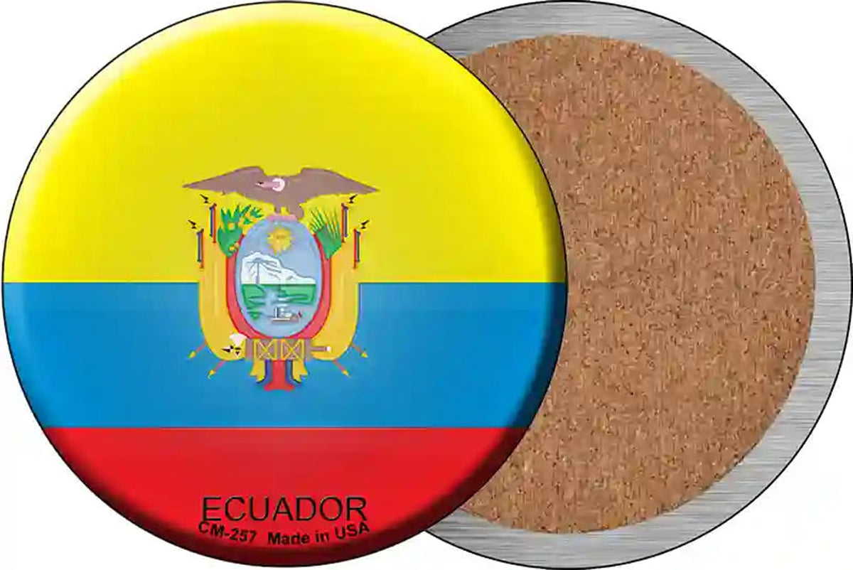 Ecuador Country Novelty Circle Coaster Set of 4