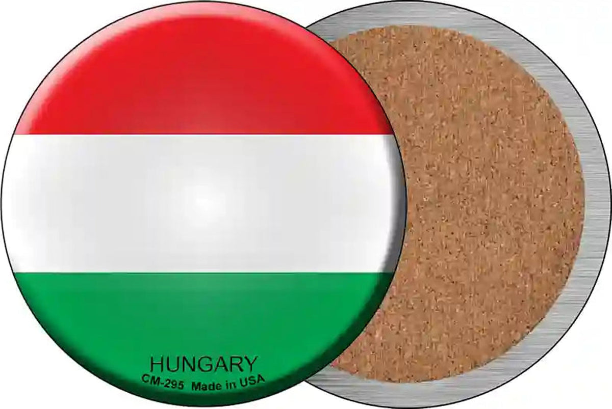Hungary Country Novelty Circle Coaster Set of 4