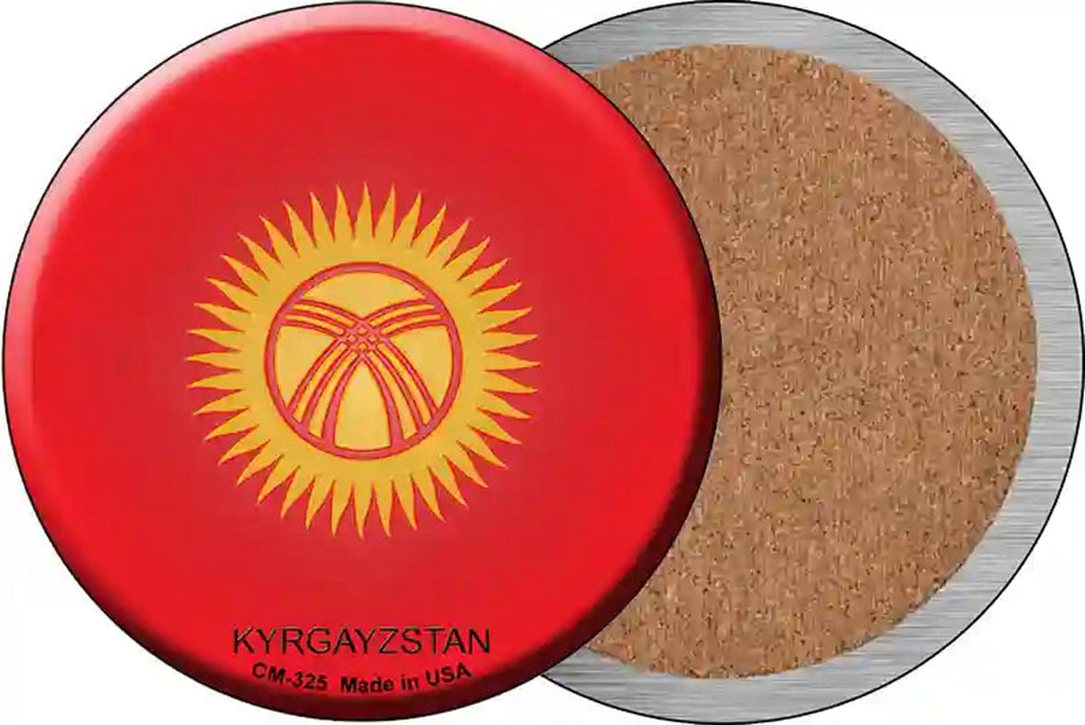 Kyrgayzstan Country Novelty Circle Coaster Set of 4