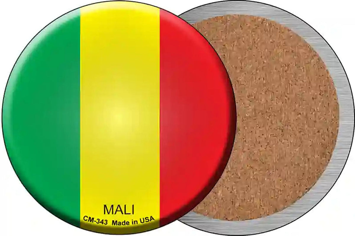 Mali Country Novelty Circle Coaster Set of 4