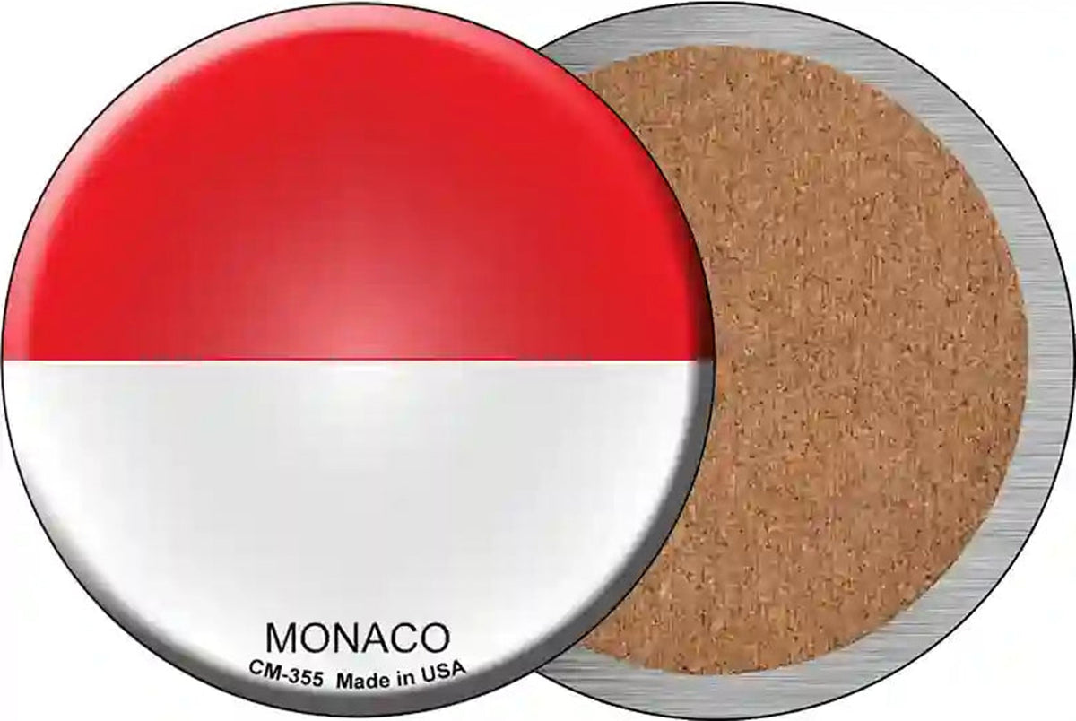 Monaco Country Novelty Circle Coaster Set of 4