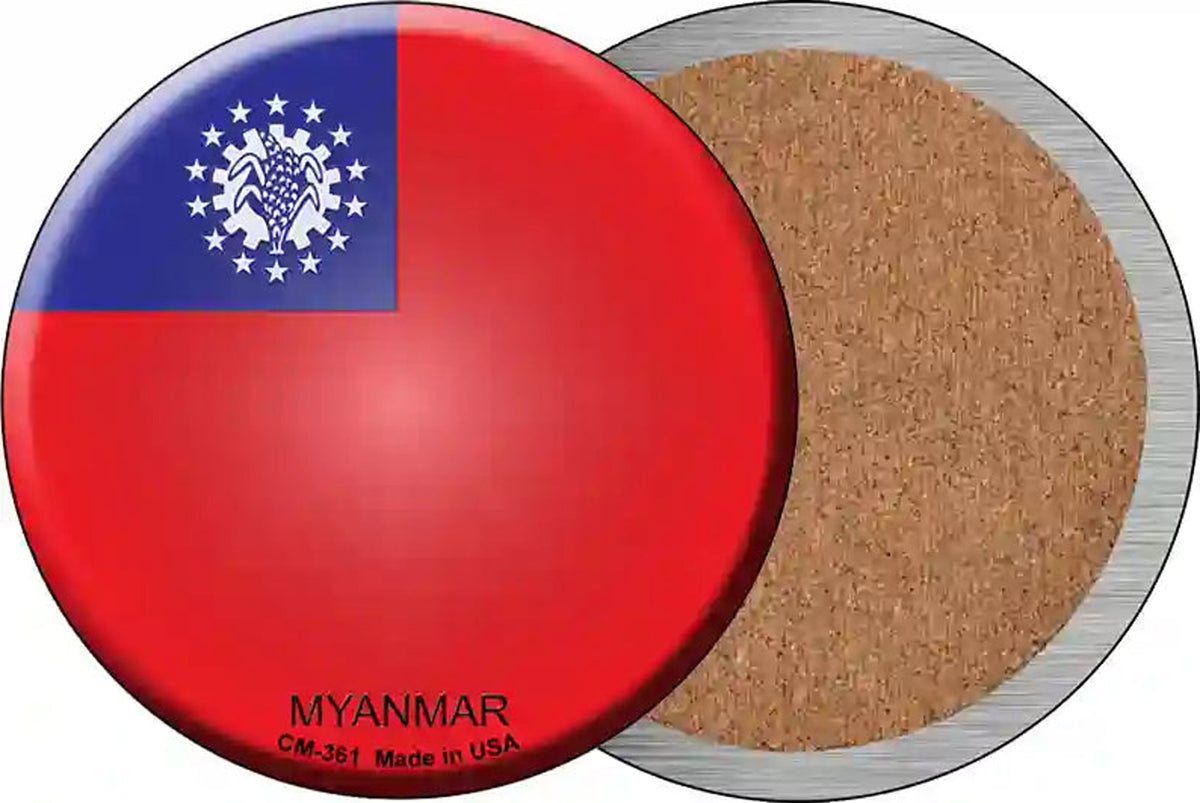 Myanmar Country Novelty Circle Coaster Set of 4