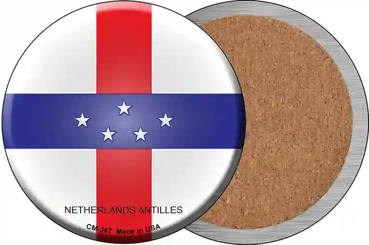 Netherlands Artilles Country Novelty Circle Coaster Set of 4