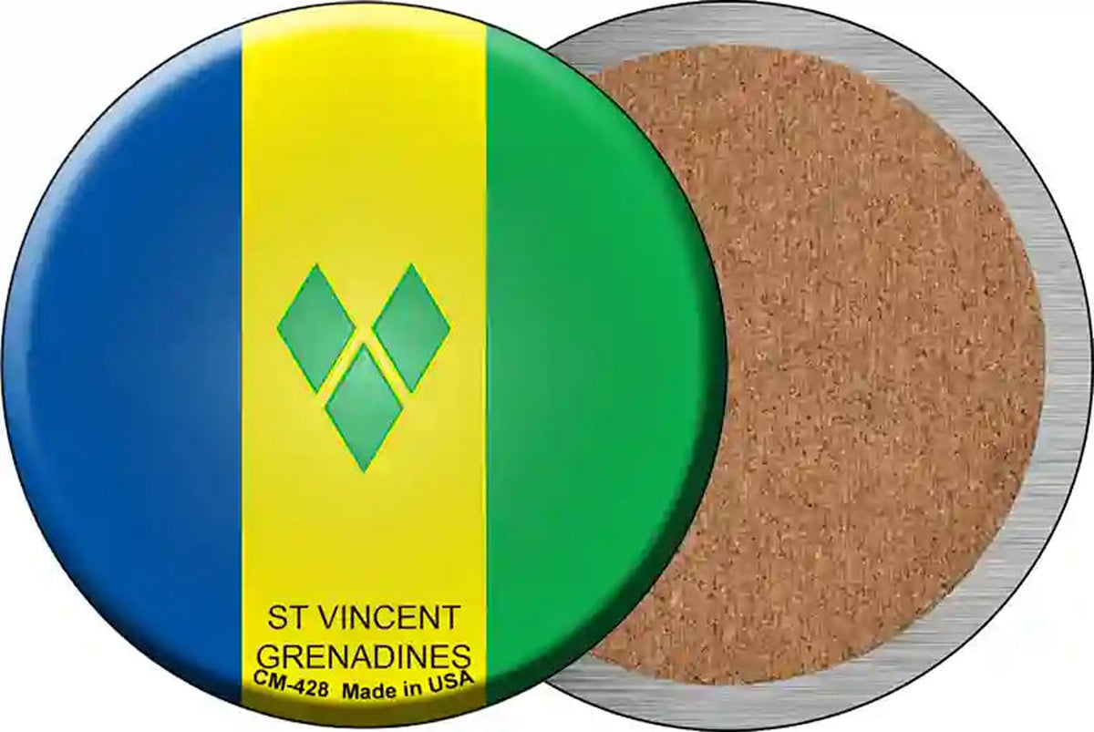 St Vincent Grenadines Country Novelty Circle Coaster Set of 4