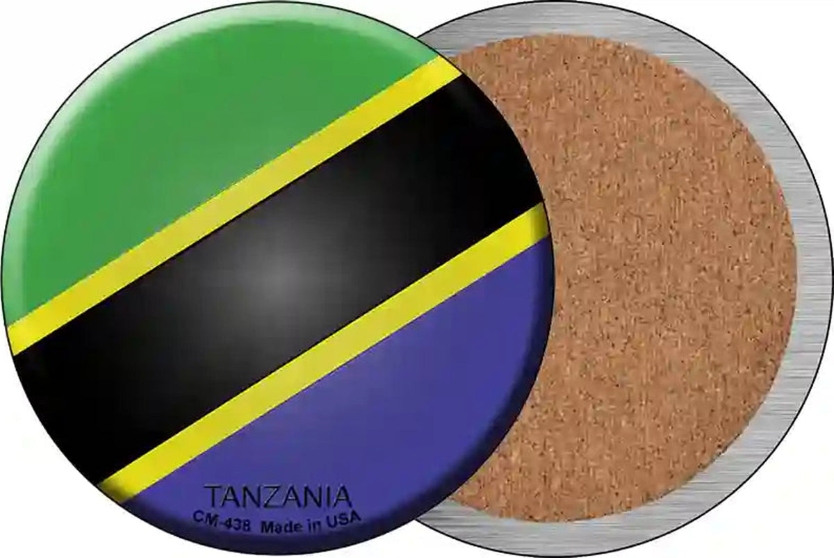 Tanzania Country Novelty Circle Coaster Set of 4