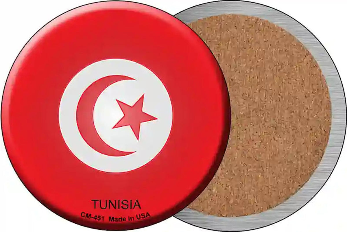 Tunisia Country Novelty Circle Coaster Set of 4