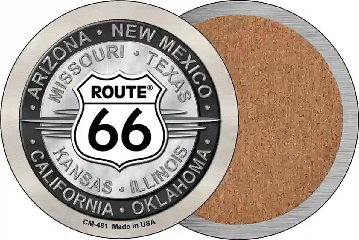 Route 66 States Novelty Circle Coaster Set of 4