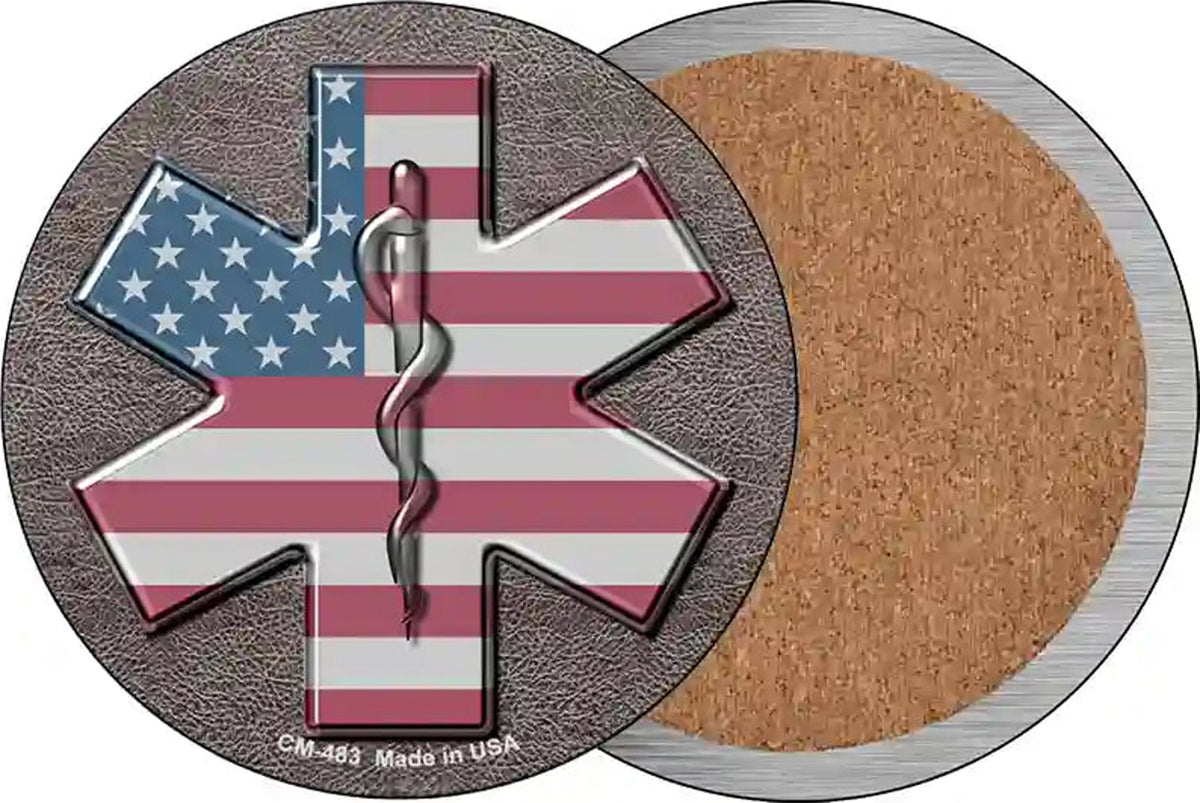 Medical Cross Novelty Circle Coaster Set of 4