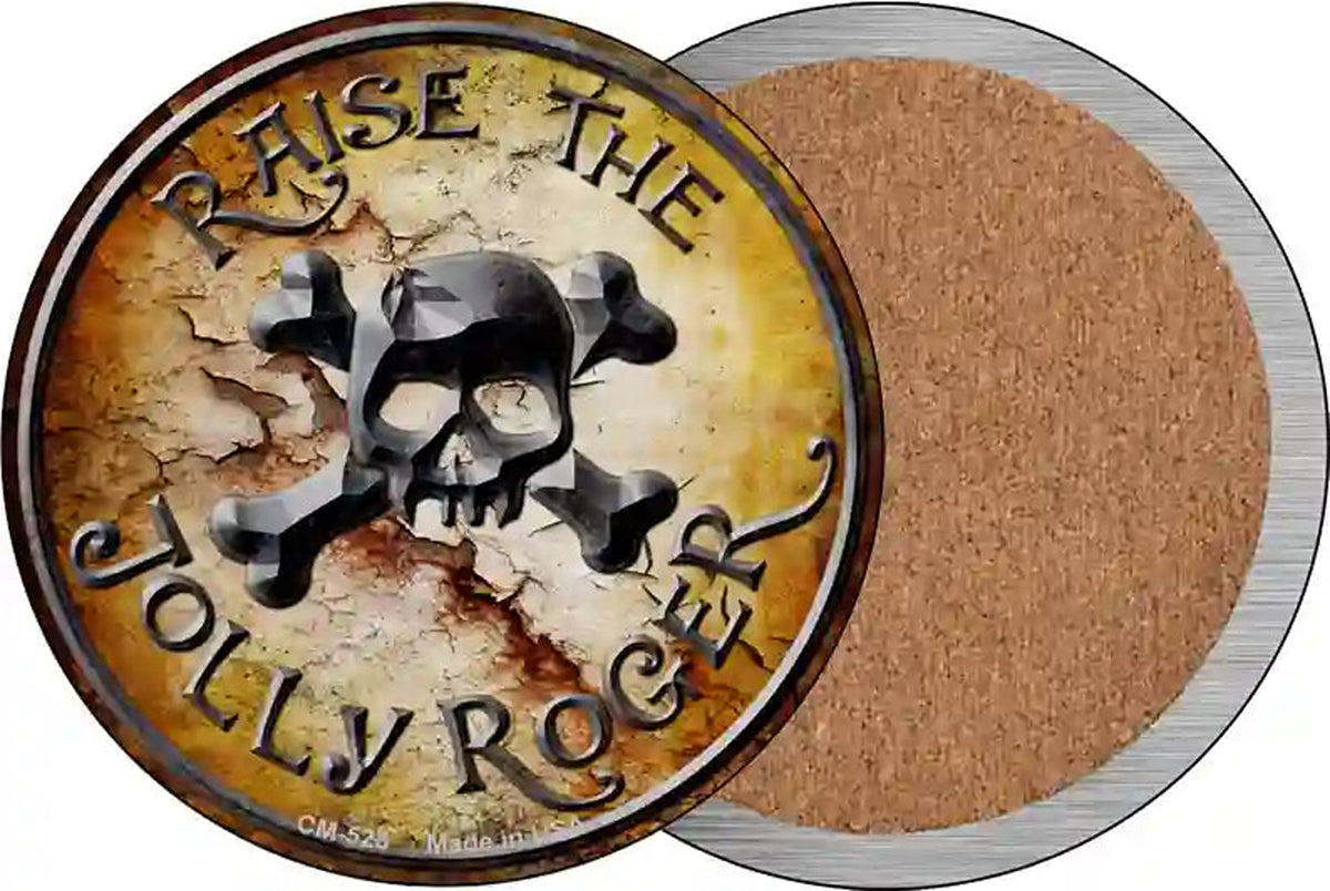 Raise The Jolly Roger Novelty Circle Coaster Set of 4