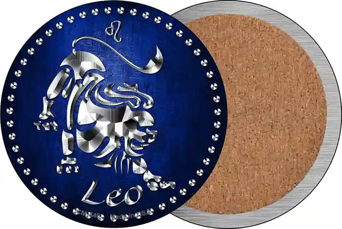 Leo Novelty Circle Coaster Set of 4