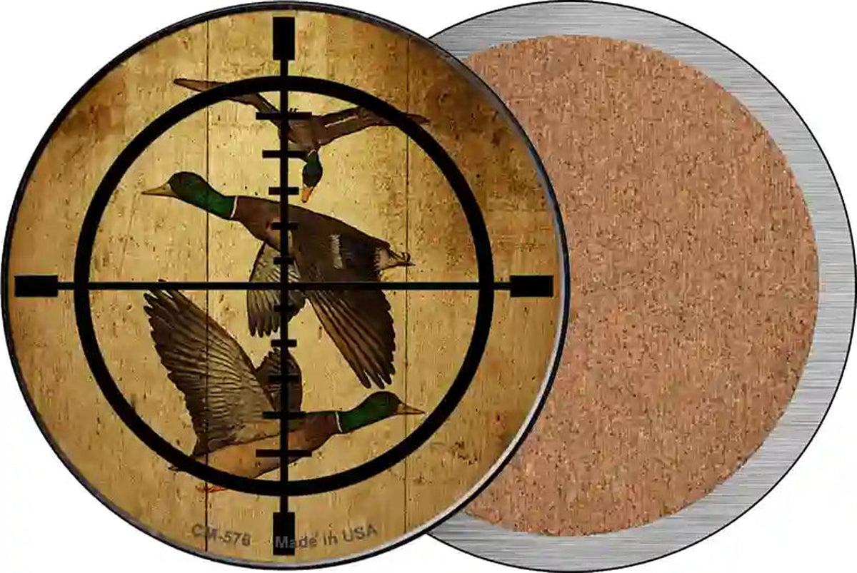 Duck Hunter Novelty Circle Coaster Set of 4