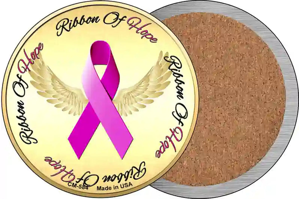 Ribbon Of Hope Novelty Circle Coaster Set of 4