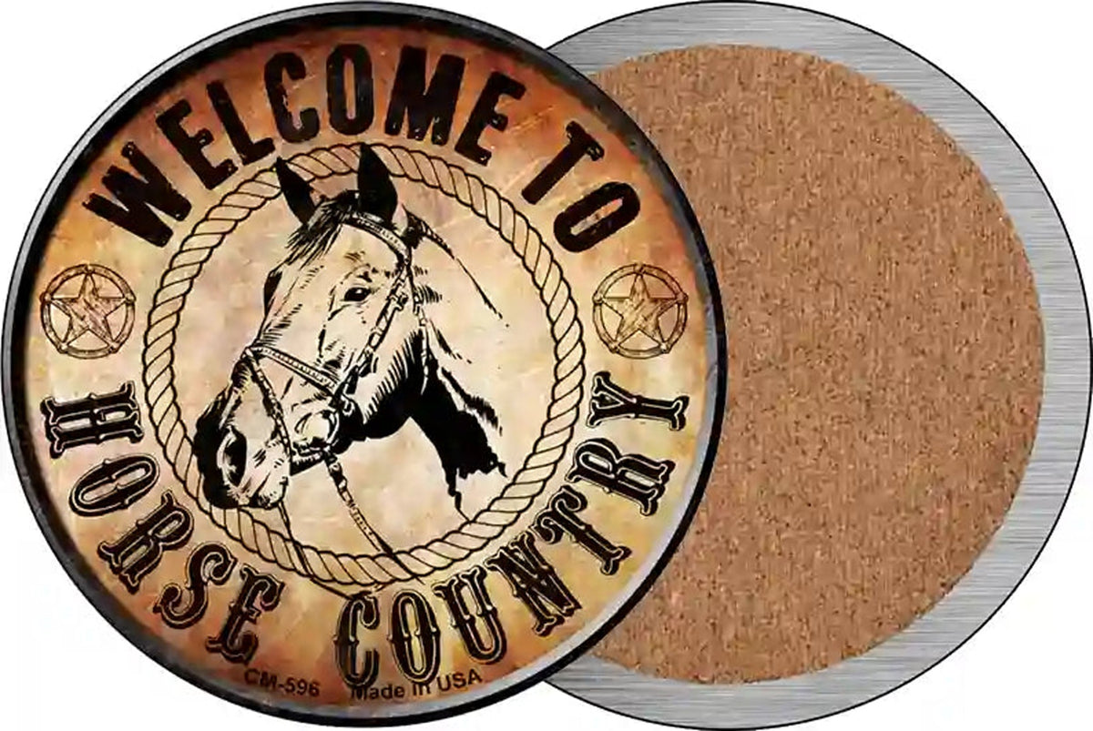 Horse Country Novelty Circle Coaster Set of 4