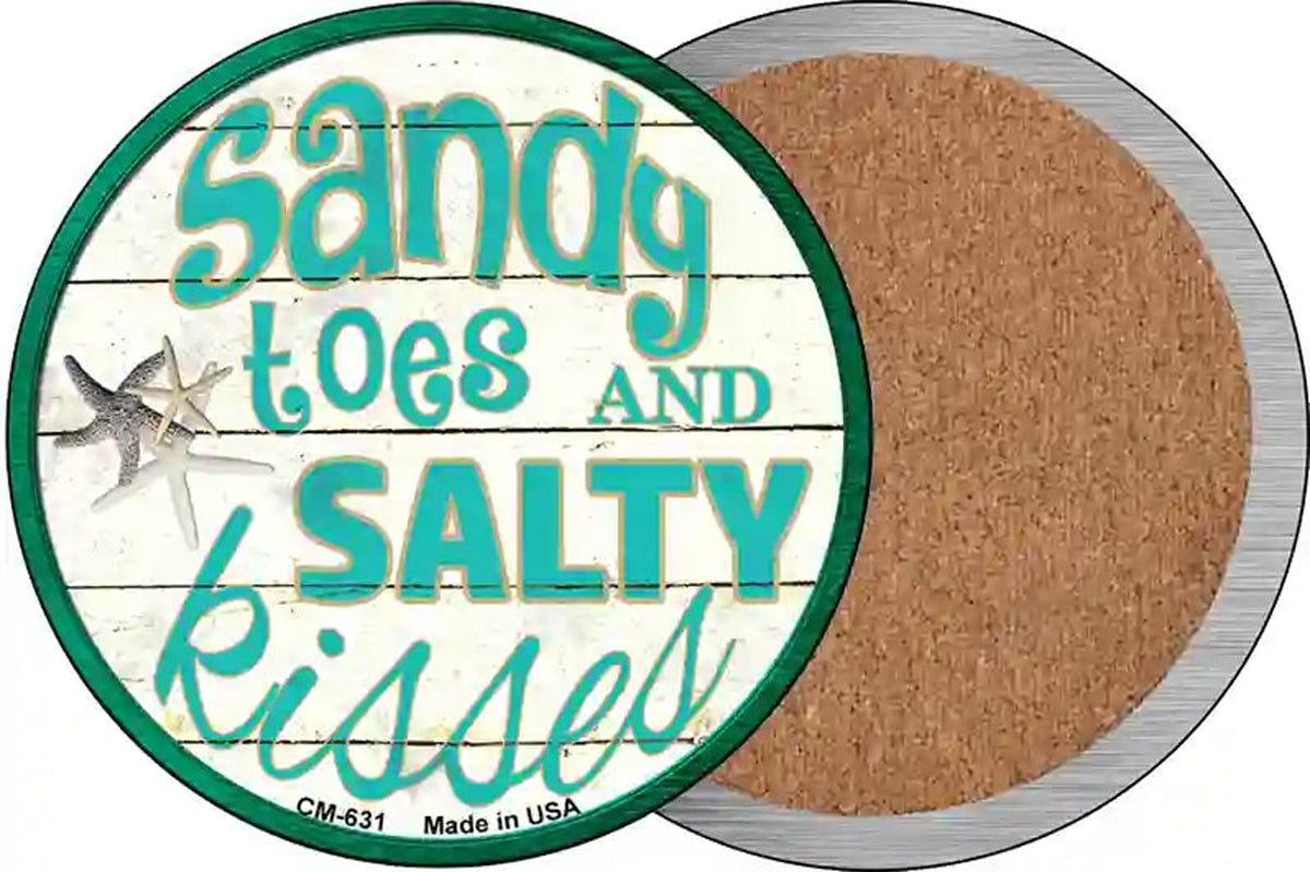 Sandy Toes Novelty Circle Coaster Set of 4