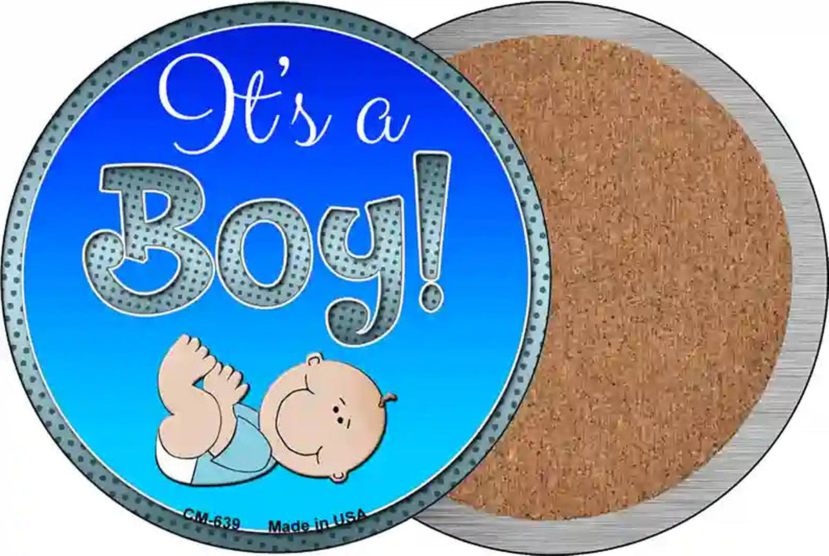 Its A Boy Novelty Circle Coaster Set of 4
