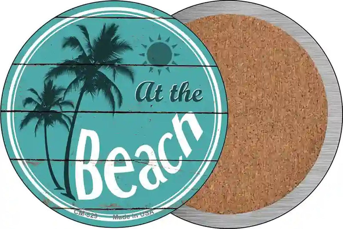 At The Beach Novelty Circle Coaster Set of 4