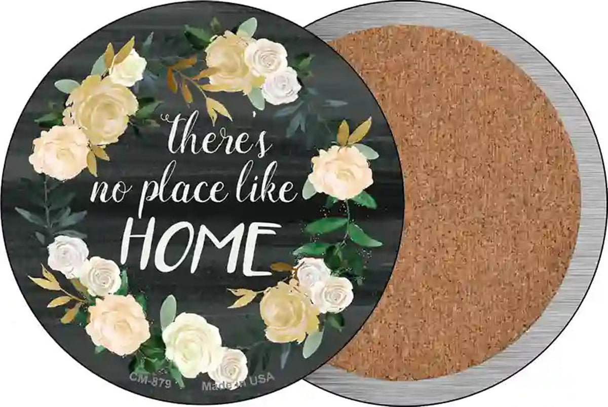 No Place Like Home Novelty Circle Coaster Set of 4
