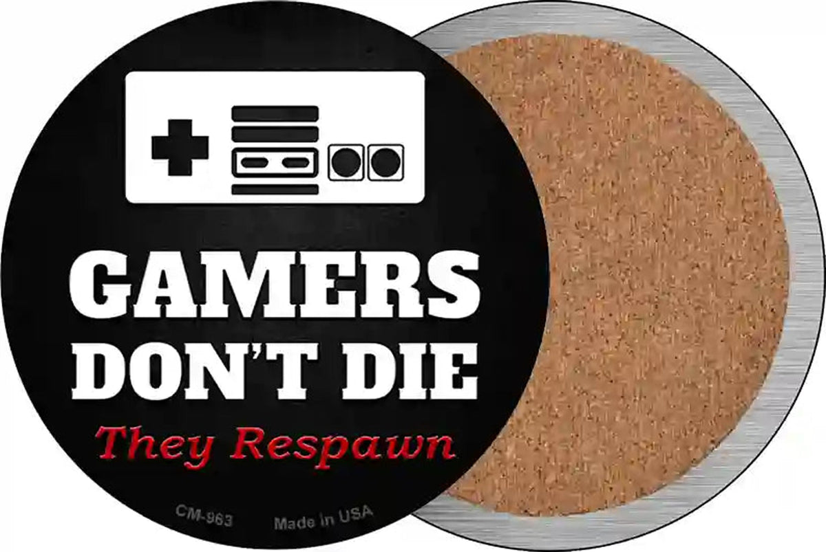Old School Gamers Dont Die Novelty Circle Coaster Set of 4