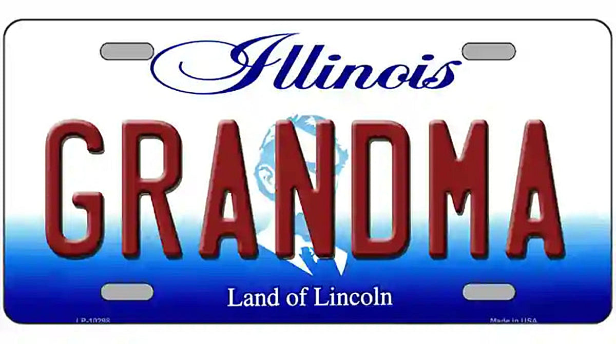 Grandma Illinois Metal Novelty License Plate