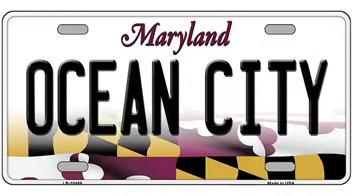Ocean City Maryland Metal Novelty License Plate