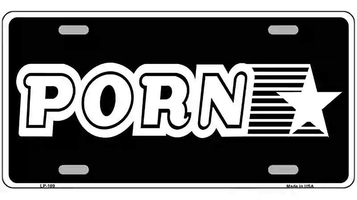 Porn Star Novelty Metal License Plate