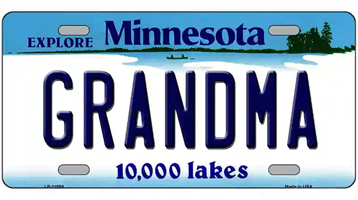 Grandma Minnesota State Novelty License Plate