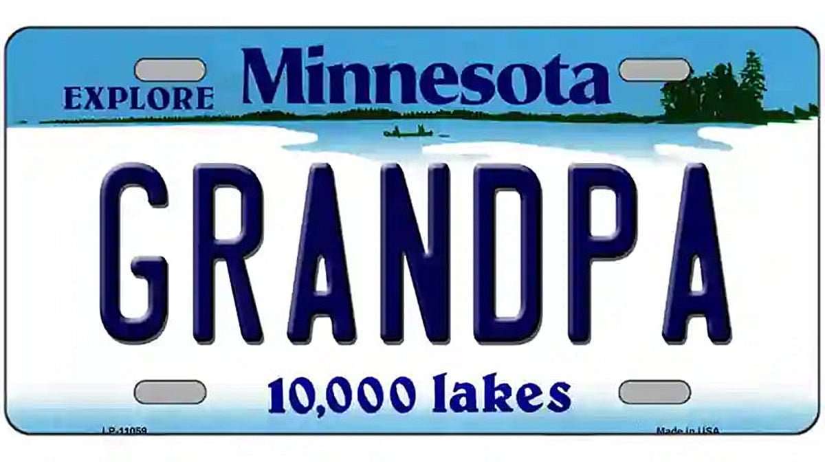 Grandpa Minnesota State Novelty License Plate