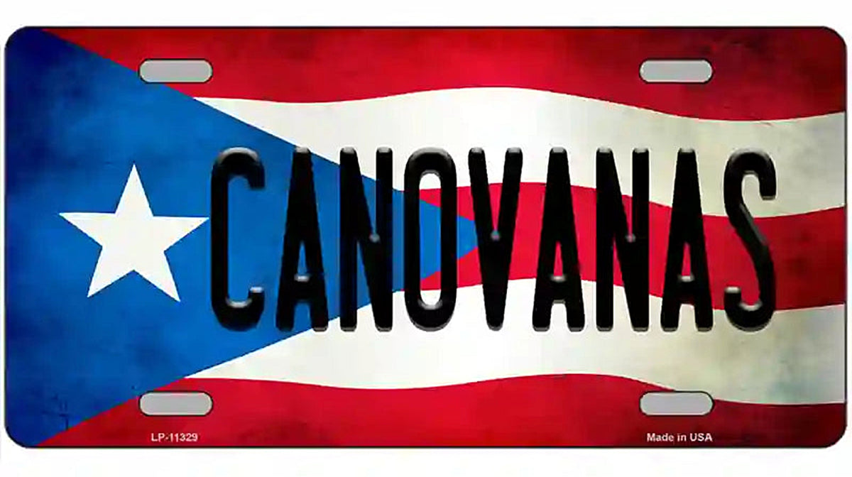 Canovanas Puerto Rico Flag License Plate Metal Novelty