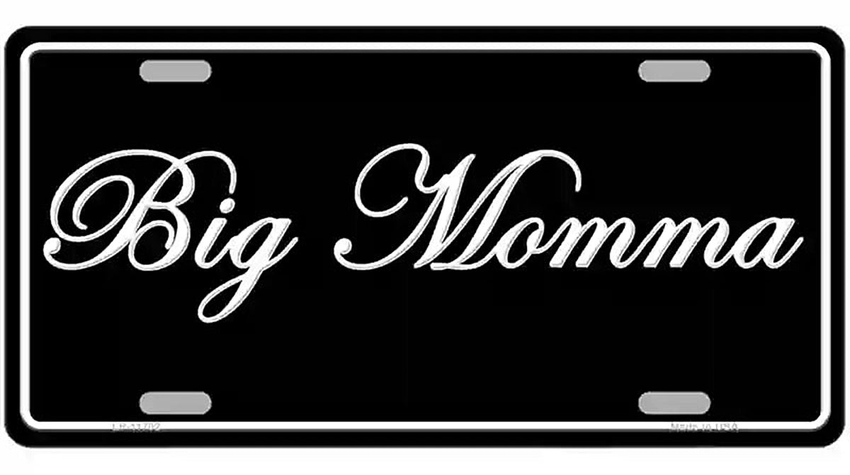 Big Momma Novelty License Plate