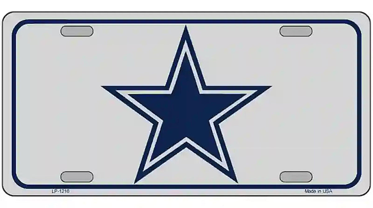 Blue Star Novelty Metal License Plate Tag LP-1216