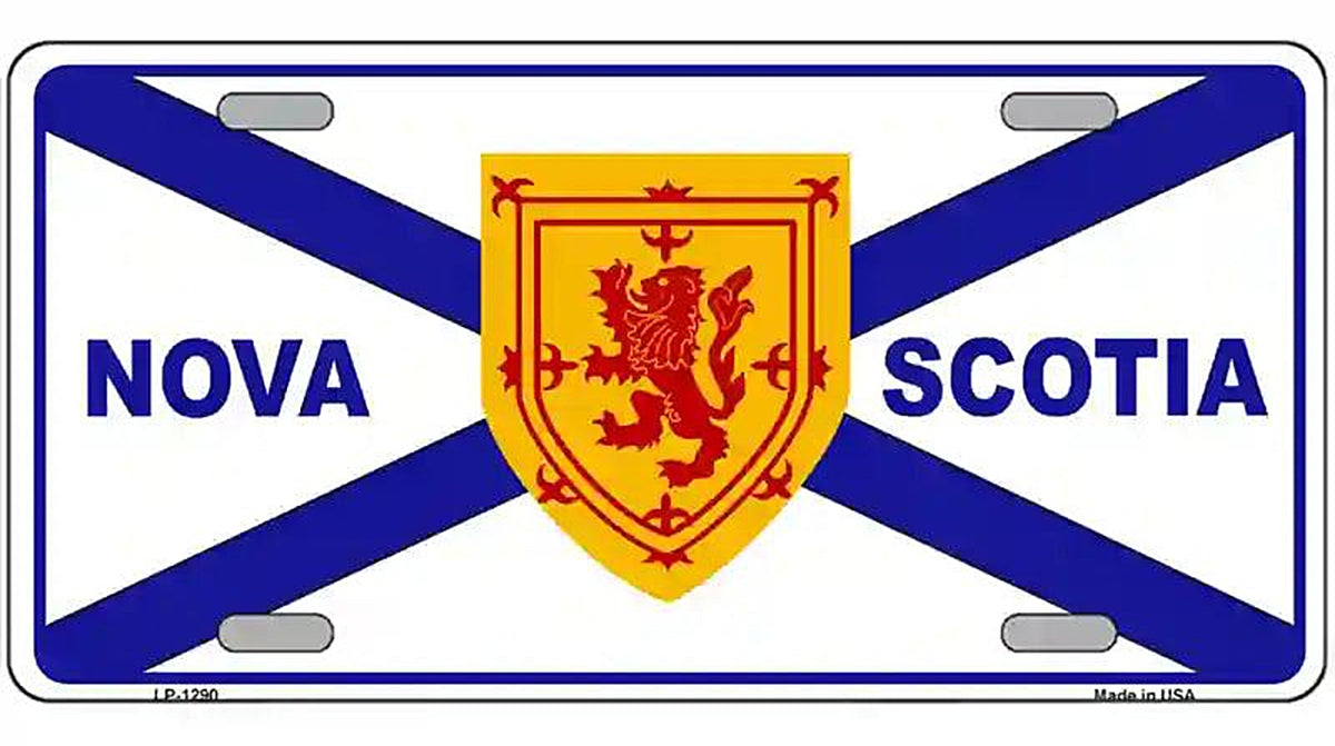 Nova Scotia Flag Novelty Metal License Plate