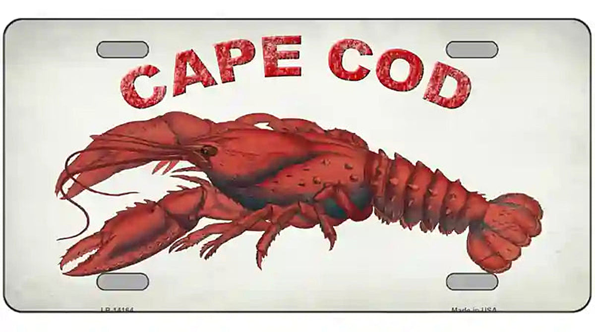 Cape Cod Lobster Novelty Metal License Plate