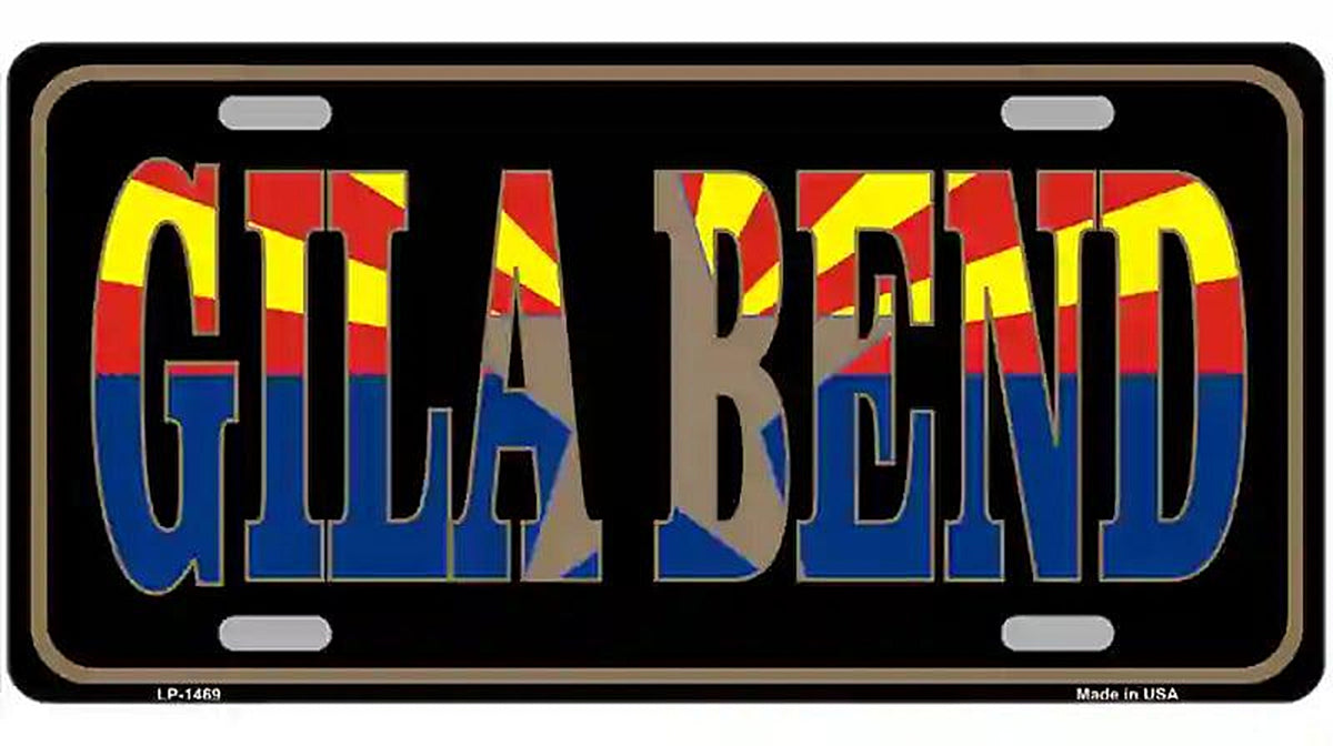 Gila Bend Arizona State Flag Metal Novelty License Plate
