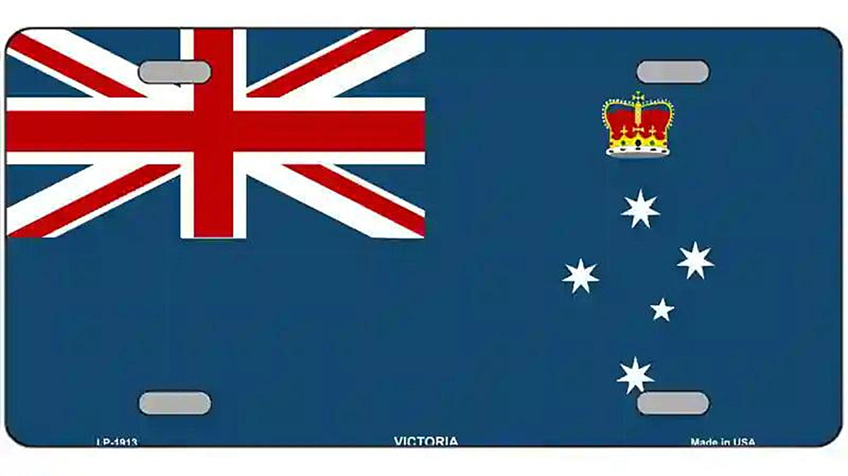 Victoria Flag Metal Novelty License Plate