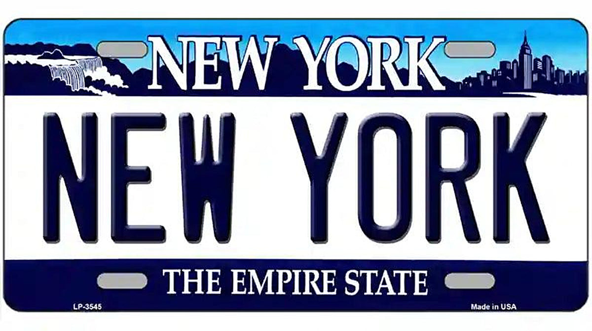 New York State Novelty Metal License Plate