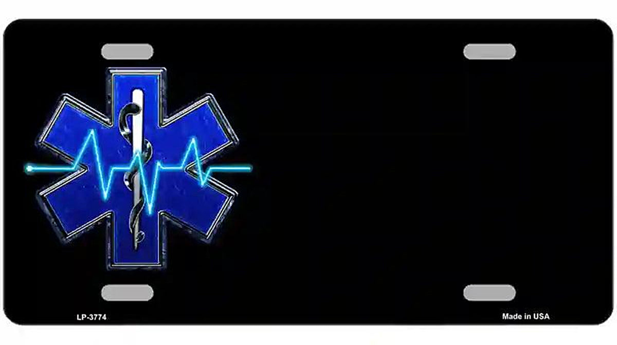Medical Rescue Logo Offset Metal Novelty License Plate
