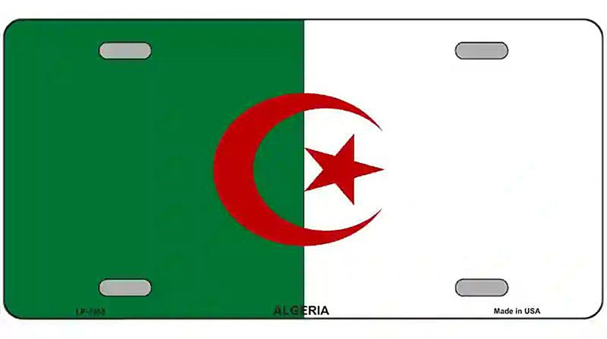 Algeria Flag Metal Novelty License Plate