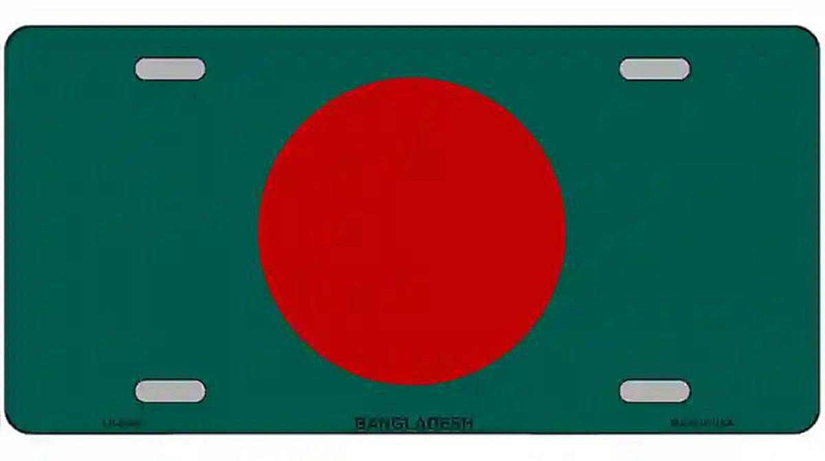 Bangladesh Flag Metal Novelty License Plate
