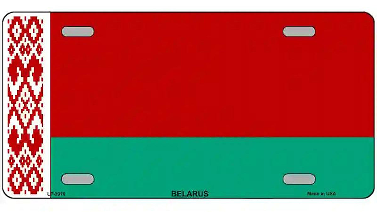 Belarus Flag Metal Novelty License Plate