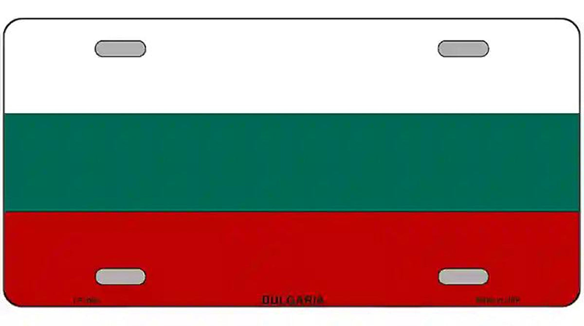 Bulgaria Flag Metal Novelty License Plate