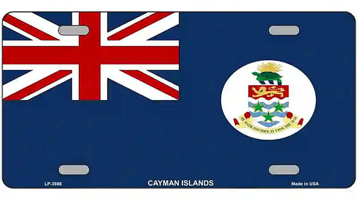 Cayman Islands Flag Metal Novelty License Plate