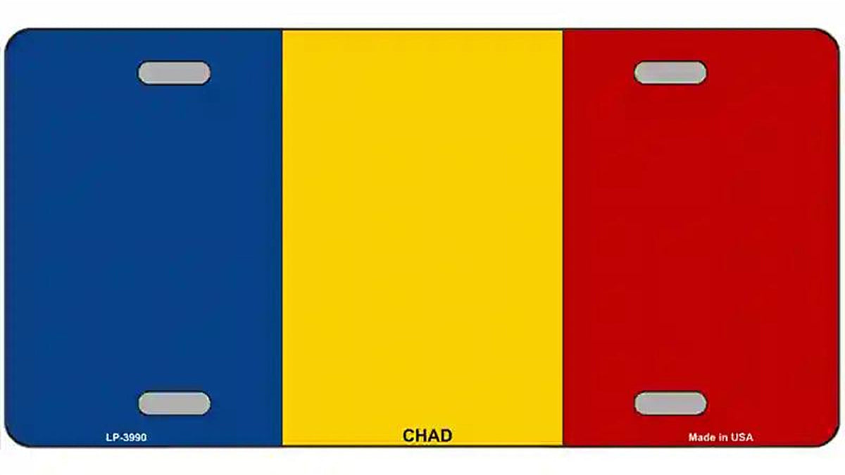 Chad Flag Metal Novelty License Plate