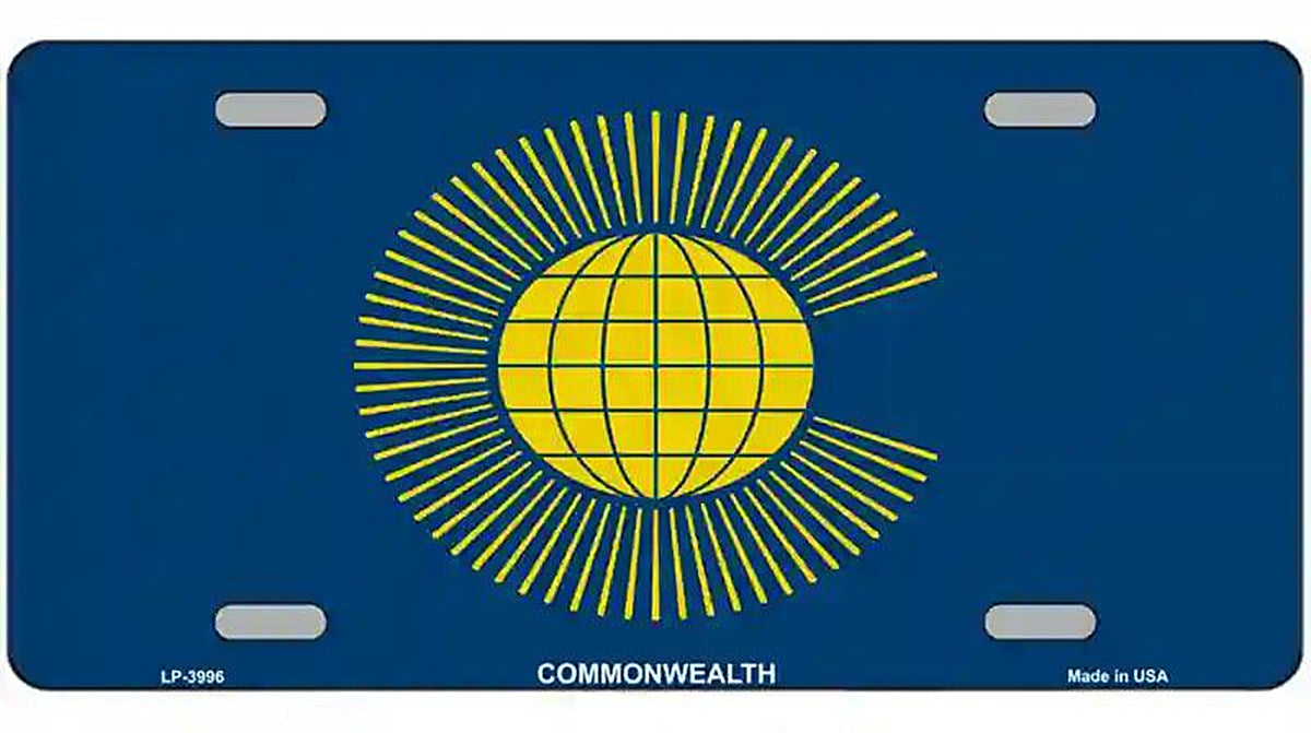 Commonwealth Flag Metal Novelty License Plate