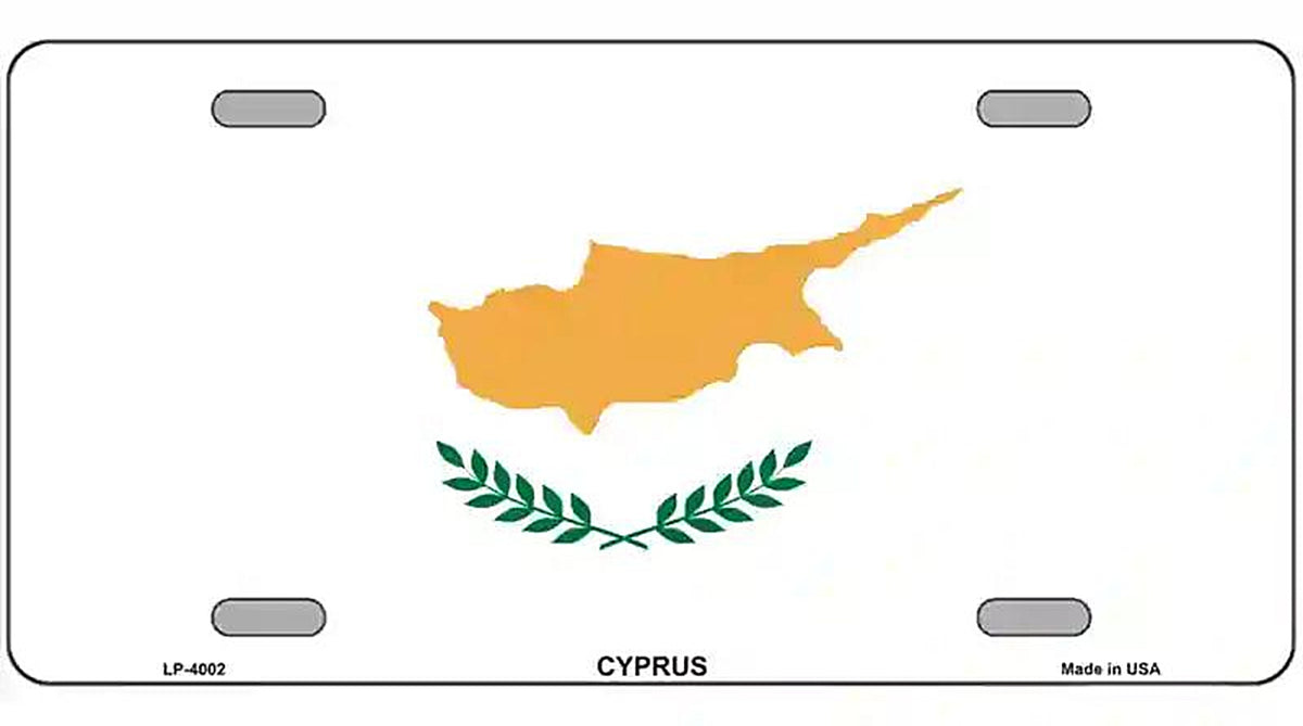 Cyprus Flag Metal Novelty License Plate