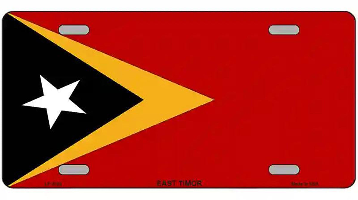 East Timor Flag Metal Novelty License Plate